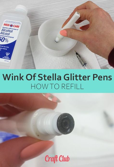 Wink Of Stella Glitter Brush, Beautiful Card Ideas, Marker Refill, Rubber Stamping Techniques, Card Making Tools, Paper Craft Techniques, Blender Pen, Pen Diy, Stamp Tutorial