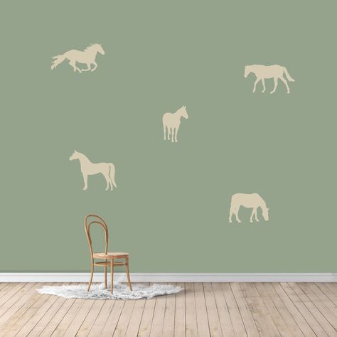 This pack of five horses are a perfect addition to any horse lover's room. Perfect for a kid's room, nursery and more! Select the color you would like for your horse decal pack. Horse Wall Stickers, Horse Wall Decals, Bee Wall, Equestrian Decor, Sticker Decals, Horse Wall, Horse Coloring, Letter Wall, Vinyl Wall Art