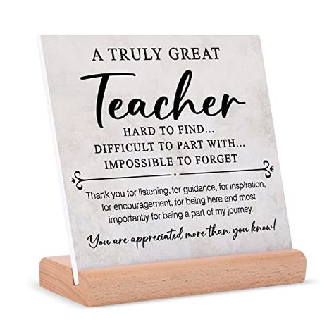 Teacher Gifts From Students, Mentor Gifts, Thank You Sign, Best Teacher Gifts, Office Desk Decor, Appreciation Gifts, Best Teacher, Teacher Appreciation Gifts, Desk Decor