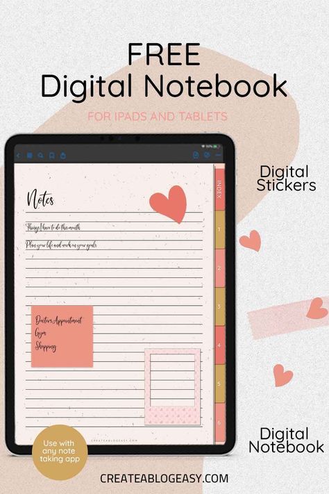 Digital Notebook Ideas, Digital Notebook Free Download, Samsung Notes Template Free, Free Digital Notebook Goodnotes, Free Note Taking Apps, Kindle Hacks, Digital Notes Template, Free Digital Notebook, Ipad Pics