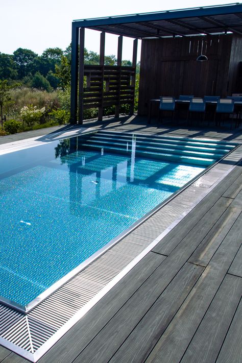 stainless steel pool, luxury pool, deck-level pool, stainless steel swimming pool, design, wellness product, pool architects, wellness architects, IMAGINOX Stainless Steel Pool, Steel Pool, Pool Luxury, Dream Backyard Pool, Indoor Pools, Glass Pool, Basement Pool, Sloped Garden, Stainless Steel Grill