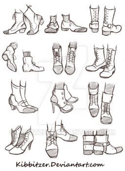 Shoes Reference, Fashion Drawing Sketches, Fashion Illustration Sketches, Fashion Design Sketches, Anime Drawings Tutorials, Drawing Clothes, Illustration Sketches, Art Poses, Character Design References