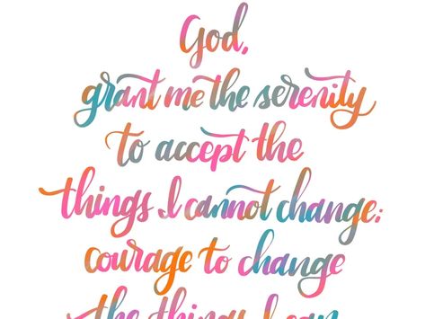 Art Print Serenity Prayer Poem Handlettered Art Print Decor - Etsy Lord Grant Me The Serenity, Serenity Prayer Art, Popular Poems, Grant Me The Serenity, Prayer Poems, Courage To Change, Watercolor Lettering, Serenity Prayer, Font Setting