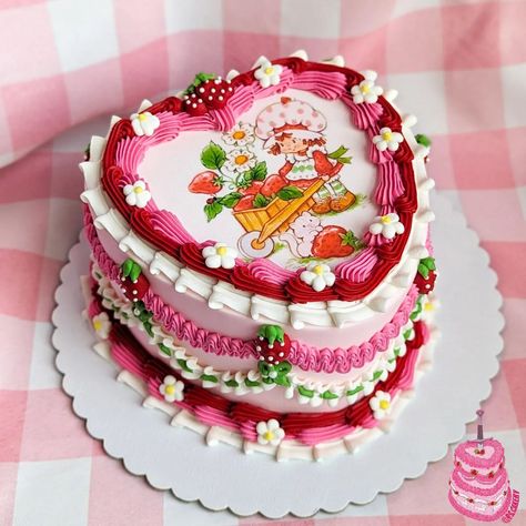 Strawberry Shortcake Birthday Cake Ideas, Strawberry Lunchbox Cake, Strawberry Shortcake Heart Cake, Strawberry Shortcake Cake Pops, Adult Strawberry Shortcake Party, Strawberry Shortcake Character Cake, Strawberry Shortcake Baby Shower Cake, Strawberry Shortcake Cartoon Cake, Strawberry Shortcake Birthday Ideas