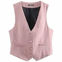 Suit Vest For Women, Womens Suit Vest, Waistcoats For Women, Elegant Suit, Vest Tops, Pink Vest, Pink Suit, Womens Business Casual, Business Tops