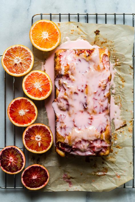 Blood Orange Cake, Blood Orange Recipes, Orange Loaf, Orange Loaf Cake, Orange Icing, Loaf Cake, Orange Cake, Orange Recipes, Cake Toppings