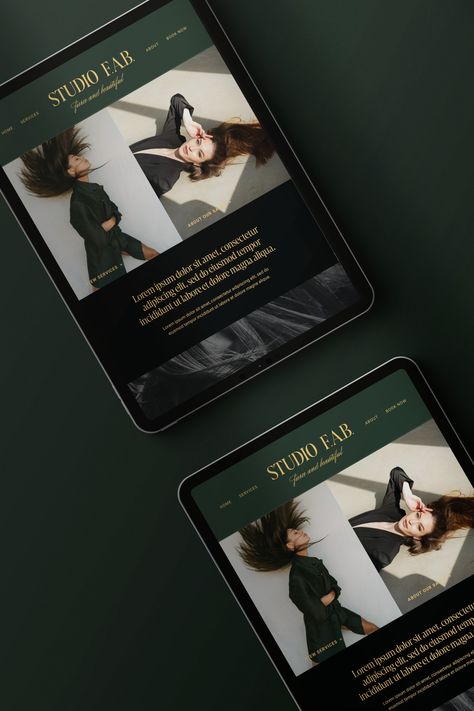 Black Gold And Green Color Palette, Emerald Green And Gold Branding, Luxury Brand Website Design, Luxury Green Palette, Dark Green Packaging, Dark Green Website Design, Green And Black Branding, Forest Green Branding, Dark And Moody Branding