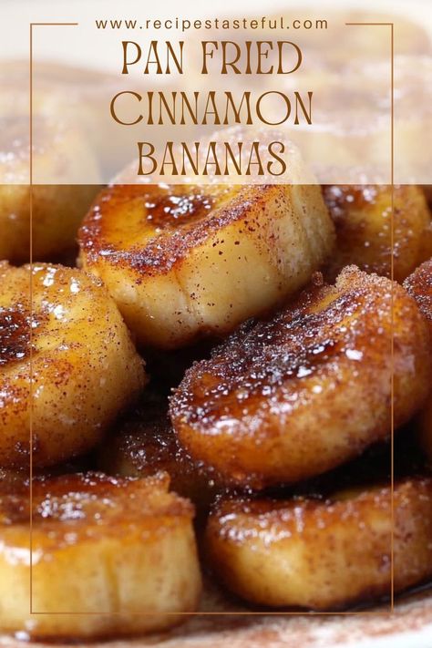 Sweet, caramelized bananas with a hint of cinnamon, lightly pan-fried for a warm and delicious snack or dessert. Perfect to serve with ice cream, pancakes, or oatmeal. Eggs Avocado Toast, Recipes With Bananas, Cinnamon Bananas, Gf Appetizers, Creamy Banana Pudding, Bananas Recipe, Bake Snacks, Banana Desserts, Eggs Avocado