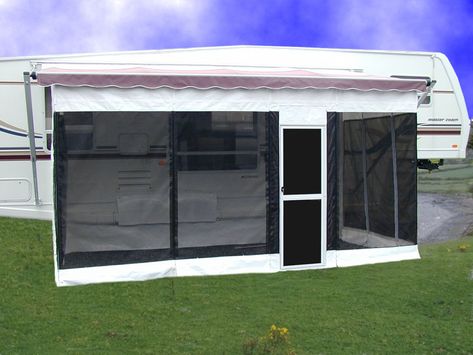 add a room sun kit Add A Room Trailer Campers, Trailer Necessities, Camper Awning Screen Room Diy, Pop Up Camper Awning Diy, Tiny House On Trailer Awning, Rv Awning Ideas, Rv Screen Rooms, Camper Decks, Roof Over Camper Travel Trailers