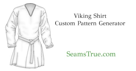 Enter your measurements for a FREE custom pattern. This is a replica of a real Viking shirt from 10th century Norway. Please note the pattern is only available in the online generator. It's not available for download or print at this time. Details below. Viking Pattern Clothing, Viking Shirt Pattern, Mens Tunic Pattern, Tunic Pattern Medieval, T Tunic Pattern Sca, Midevil Dress Pattern Free, Viking Tunic Pattern Mens, Easy Tunic Sewing Pattern Free, Viking Clothing Patterns