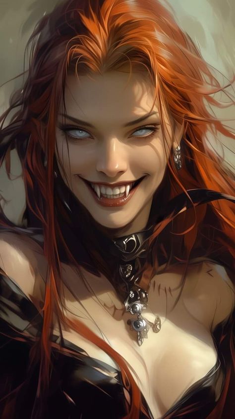 Women Vampire, Vampire Portrait, Dark Universe, Dnd Oc, Character Faces, Female Monster, Winged Girl, Vampire Pictures, Female Vampire