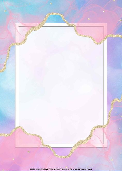 Pastel Invitation Card, Canva Birthday Invitation Ideas, Aesthetic Invitation Card Birthday, Pastel Invitation Birthday, Editable Invitations Free Templates, 18th Bday Invitation Template, Blue And Pink Invitations, Pink Invitation Template Free Printable, Pink Invitation Background Template