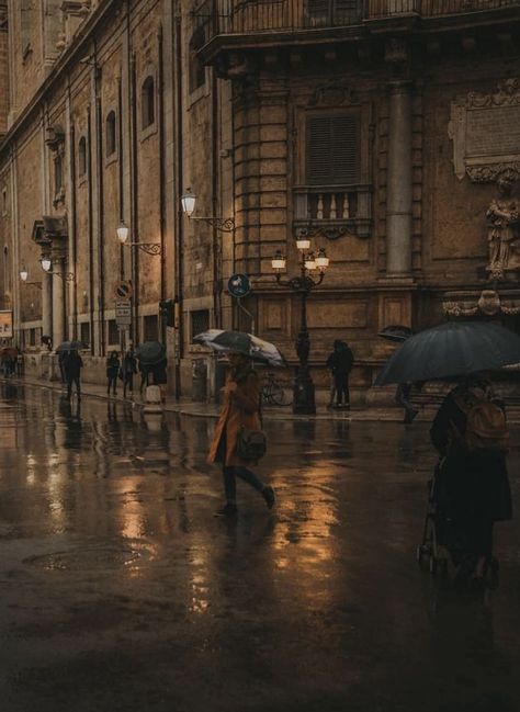 Day Rain Aesthetic, Brown City, City Rain, Rainy Street, Aesthetic Italy, Rain Aesthetic, Rainy City, Ball Aesthetic, Another Day In Paradise