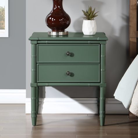 Add a touch of coastal charm to your bedroom with the Ettington Carved Bamboo 2-drawer Nightstand by Greyson Living. House Makeovers, Style Nightstand, Vintage Nightstand, Living Vintage, Office Floor, Coastal Charm, Nautical Design, 2 Drawer Nightstand, House Paint