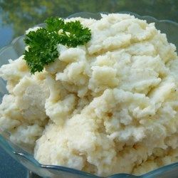 Smashed Cauliflower Side Dish Smashed Cauliflower, Twice Baked Cauliflower, Cauliflower Side Dish, Garlic Mashed Cauliflower, Baked Cauliflower, Garlic Mashed, Mashed Cauliflower, Veggie Side Dishes, Cauliflower Recipes