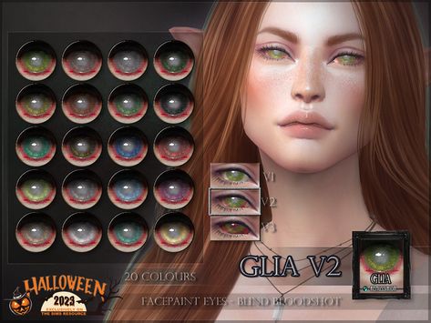 The Sims Resource - Glia eyes - V2 - Blind Bloodshot Sims 4 Cc Eyes, Nose Mask, Blind Eyes, Halloween 20, Elf Ears, Facepaint, Sims 4 Cc Finds, Electronic Art, Costume Makeup