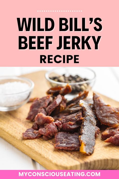 Wild Bill's homemade beef jerky on cutting board How To Make Jerky In The Oven, Beef Jerkey Recipes Oven, Oven Beef Jerky Recipe, Jerky Recipes Oven, Beef Jerky Oven Recipe, Jerky In Oven, Beef Jerky In The Oven, Beef Jerky Recipe Oven, Diy Beef Jerky