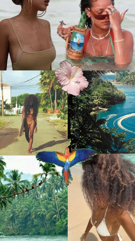 #Caribbean #islandgirlmoodboard Caribbean Gyal Aesthetic, Caribbean Mood Board, Caribbean Aesthetics, Carribean Vibes, Earthy Women, Identity Shift, Caribbean Aesthetic, Mi Wallpaper, Jamaica Trip