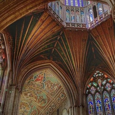 European Architecture | Churches | Cathedrals | Old Towns on Instagram: "Ely Cathedral, England📍 Ely Cathedral, located in Cambridgeshire, England, is a magnificent example of Norman and Gothic architecture, originally constructed between 1083 and 1375. Founded by Etheldreda, an Anglo-Saxon princess, as an abbey church, it was later expanded into a cathedral by the Normans. The exterior is dominated by its massive west tower and the iconic octagonal lantern tower, which replaced the original Norman crossing tower that collapsed in 1322. Inside, the cathedral is breathtaking, with a soaring nave lined with massive Norman arches and intricate Gothic vaulting. The wooden octagonal lantern tower is particularly striking, flooding the central space with light and creating a unique interplay of Ely Cathedral England, Cathedral Home Decor, Anglo Gothic, Cambridgeshire England, Ely Cathedral, Gothic Church, European Architecture, Church Architecture, Anglo Saxon