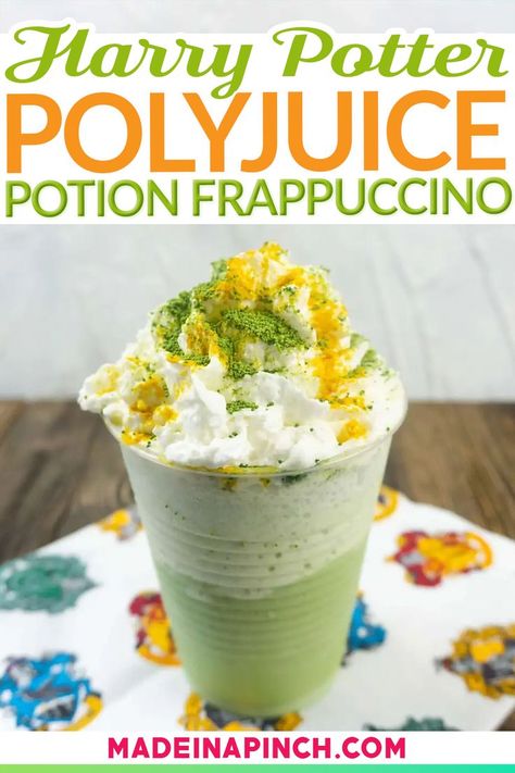 Polyjuice Potion Recipe, Harry Potter Polyjuice Potion, Frappuccino Starbucks Secret Menu, Harry Potter Drinks, Family Meals Kid Friendly, Iced Matcha Green Tea, Healthy Kid Friendly Meals, White Chocolate Sauce, Secret Starbucks Recipes