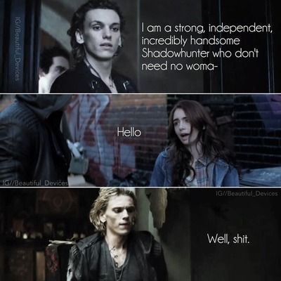 OMG TAZ!!!!!!!!!!!!! if only u saw the movie with us lol great meme Alec And Jace, Clary Y Jace, Immortal Instruments, Liberty High School, Clary And Jace, Will Herondale, Cassandra Clare Books, Jace Wayland, Shadowhunter Chronicles