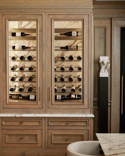 Wine Cellars & Wine Rooms (@spiralcellars) • Instagram photos and videos Locked Wine Storage, Minimalist Wine Cellar, Wine Display Home, Wine Display In Dining Room, Unique Wine Storage, Traditional Wine Rack, Living Room Wine Cabinet, Narrow Wine Cellar, Wine Fridge Wall