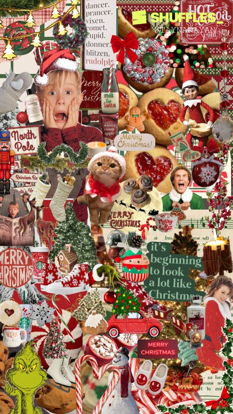 Christmas Wallpaper Iphone Cute, Wallpaper Christmas, Merry Christmas Wallpaper, Xmas Wallpaper, Christmas Collage, Preppy Christmas, Cute Christmas Wallpaper, Mood Wallpaper, Wallpaper Iphone Christmas