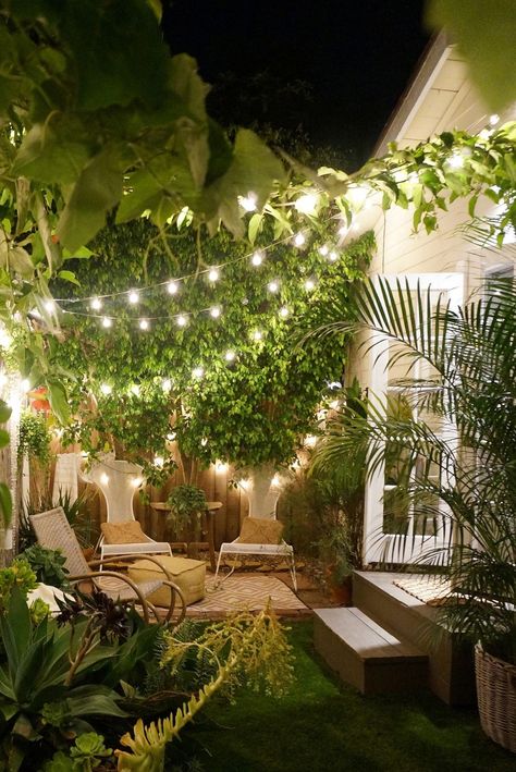 Funky Backyard, Cottage Outdoor, Gardening Videos, Small Outdoor Patios, Backyard Ideas For Small Yards, Outdoor Lighting Design, Diy Outdoor Lighting, Small Patio Garden, Driveway Design