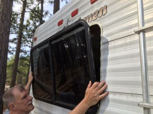 Replacing and resealing RV windows. Rv Windows, Camper Restoration, Camper Maintenance, Camper Repair, Rv Remodeling, Rv Redo, Camper Remodeling, Camper Redo, Camper Reno