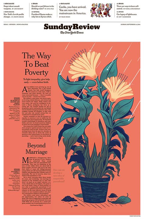 Editorial Illustrations on Behance Editorial Illustration Magazine, Botanical Posters, 잡지 레이아웃, Editorial Design Layout, Robert Frank, Graphisches Design, Editorial Art, Desain Editorial, Rabbit Illustration