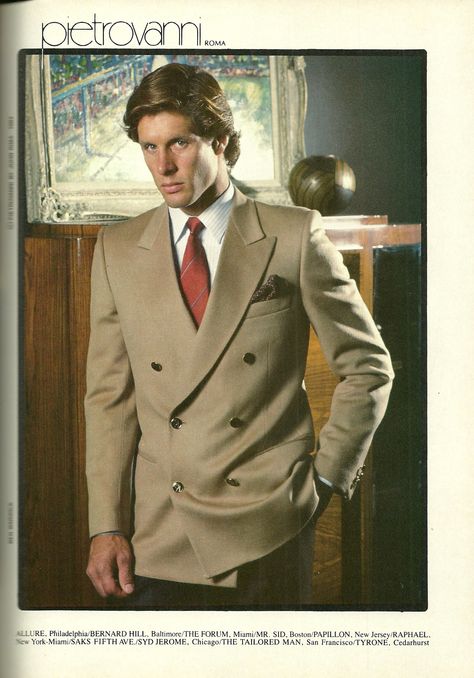 JEFF AQUILON--GQ October 1982 Jeff Aquilon, 1980s Mens Fashion, Joe Anderson, Vintage Men Style, 1980s Men, 80s Fashion Men, Top Male Models, Ivy League Style, Fashion 80s