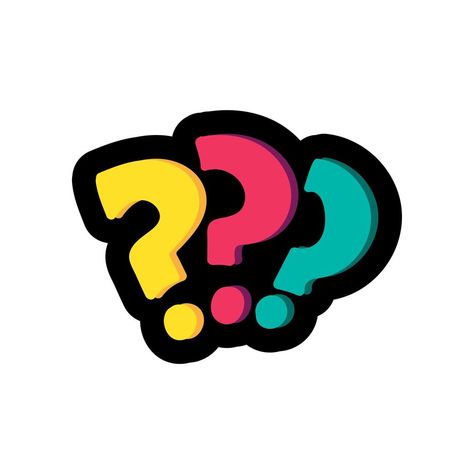 Question marks flat color illustration Question Mark Illustration, Question Logo, Question Aesthetic, Flat Color Illustration, Question Mark Logo, Kids Questions, Random Doodles, Question Marks, Character Icon