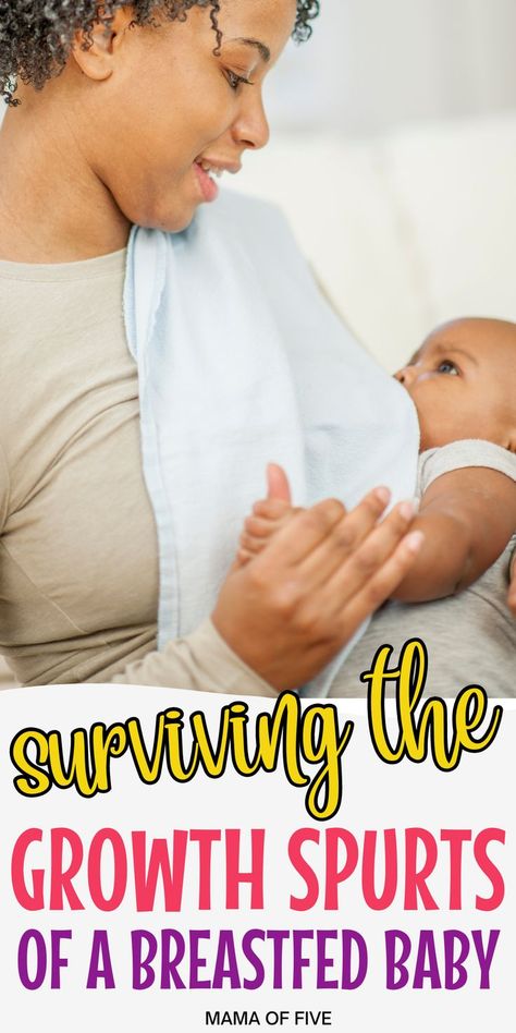 Breastfed baby growth spurts. The best tips for dealing with a growing baby. Baby Growth Spurts, How To Increase Breastmilk, Breastfeeding Snacks, Increase Breastmilk, Pregnancy Checklist, Baby Registry Checklist, Baby Schedule, Hospital Bag Checklist, Pregnancy Information