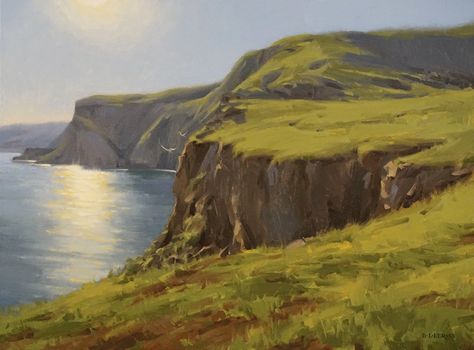 Early Morning Sun, Seascapes Art, Galleria D'arte, Water Pictures, Landscape Concept, California Landscape, Ocean Scenes, Water Art, Fantasy Paintings