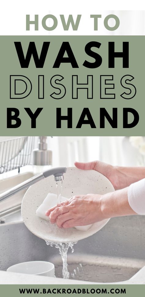 How To Wash Dishes By Hand, How To Wash Dishes, Washing Dishes Aesthetic, Washing Dishes By Hand, Dish Room, All Natural Cleaning Products, Hand Wash Dishes, Handwashing Clothes, Dish Washing