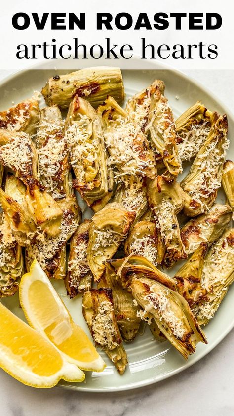 roasted artichoke hearts Crispy Roasted Artichokes, Baked Crispy Artichoke Hearts, Pan Fried Artichoke Hearts, Baked Crispy Artichokes, Oven Roasted Artichoke Hearts, Roasted Artichoke Hearts Canned, Parmesan Artichoke Hearts, Grilled Artichoke Hearts, Roasted Artichokes Oven