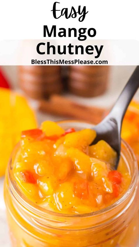 Mango chutney is a sweet and tangy condiment made from ripe mangoes and spices, adding a burst of flavor to a variety of dishes. Pineapple Mango Chutney, Sweet Mango Chutney, Mango Chutney Recipe Easy, Mango Jelly Recipe, Chutney Sandwich, Mango Chutney Recipe, Mango Jelly, Mango Chutney, Luau Food