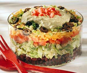 Layered Taco Salad, Layered Taco Salads, Layered Taco, Homemade Tortilla Chips, Layer Dip, Layered Salad, Cole Slaw, Homemade Tortillas, Taco Salad