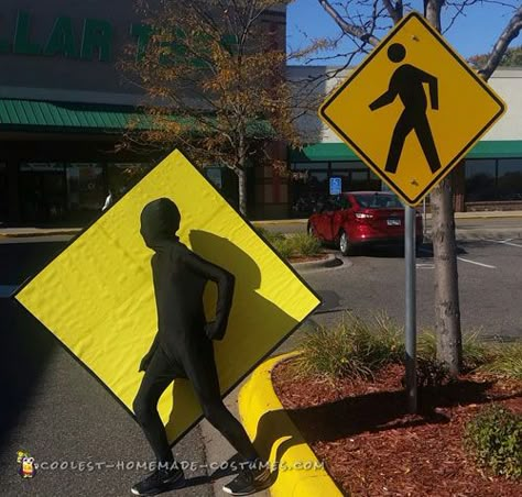 This Pedestrian X-ing morph suit costume was inspired by the fact that I am a single parent of two lovely boys . I was driving one day on my way to pick up my boys from school when I noticed a Teen and his 4-5 year old sibling trying to cross to the other side of the road. Unfortunately four drivers went by and none of them cared to stop. Teen Boy Halloween Costume Ideas, Teen Boy Halloween Costumes, Morph Suit, Boys Day, Clever Halloween Costumes, Suit Costume, Homemade Halloween Costumes, Single Parent