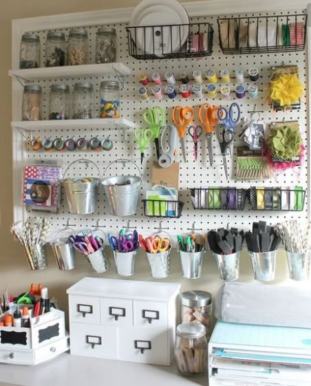 Craft Room Ideas for Small to Big Spaces – Scrap Booking Craft Room Closet, Small Craft Rooms, Craft Storage Organization, Sewing Room Design, Dream Craft Room, Craft Room Design, Sewing Room Organization, Craft Room Storage, Craft Room Office