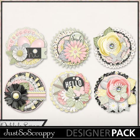 Fresh_daisy_seals Candy Card, Scrapbook Embellishments Diy, Diy Embellishments, Fresh As A Daisy, Embellishment Diy, Card Embellishments, Scrapbooking Kit, Candy Cards, Scrapbook Kit