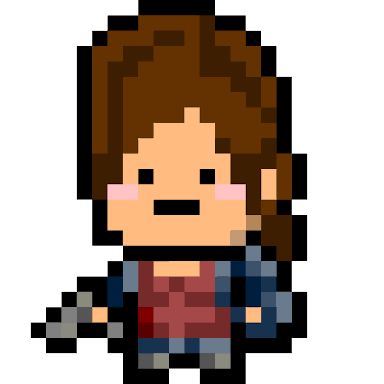 Ellie. Joel Tlou, Pixel Beads, Melty Bead Patterns, Perler Art, Perler Bead Templates, Pixel Art Characters, Pixel Art Grid, Mini Makeover, Iron Beads