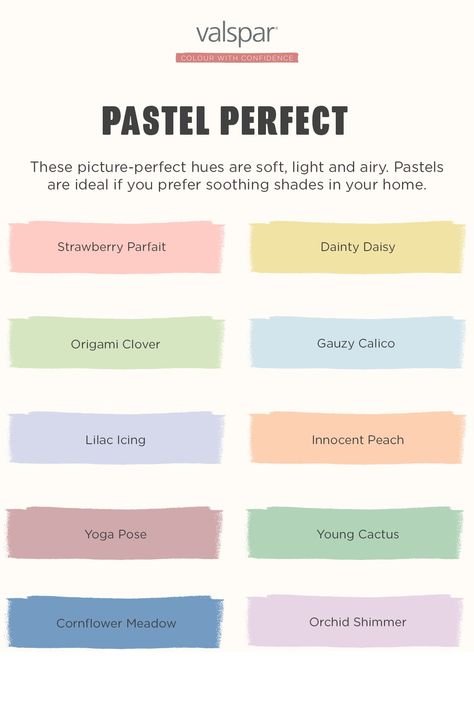 Light Colour Pallete, Soft Pastel Colour Palette, Pastel Color Palette Soft, Colour Pallettes, Colour Coordination, Bedroom Colours, Valspar Colors, Valspar Paint, Fashion Journal