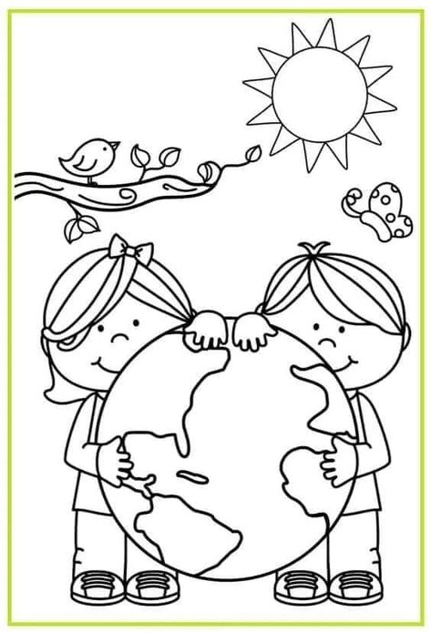 Funny Coloring Pages, Earth Day Drawing, Earth Day Coloring Pages, Rainbow Drawing, Summer Coloring, Art Activities For Toddlers, Christmas Bulletin, Bible Verse Coloring, Spring Coloring Pages