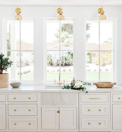 White Window Ideas | Pella Kitchen Windows Above Sink, Over Kitchen Sink, Above Kitchen Sink, Window Over Sink, Kitchen Sink Window, White Windows, Kitchen Farmhouse, Kitchen Inspiration Design, Kitchen Window