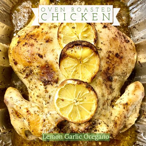 Whole Chicken Recipes Oven, Baked Whole Chicken Recipes, Meal Prep Ingredients, Oven Roasted Whole Chicken, Roasted Whole Chicken, Whole Baked Chicken, Oregano Chicken, Oven Chicken Recipes, Whole Chicken Recipes