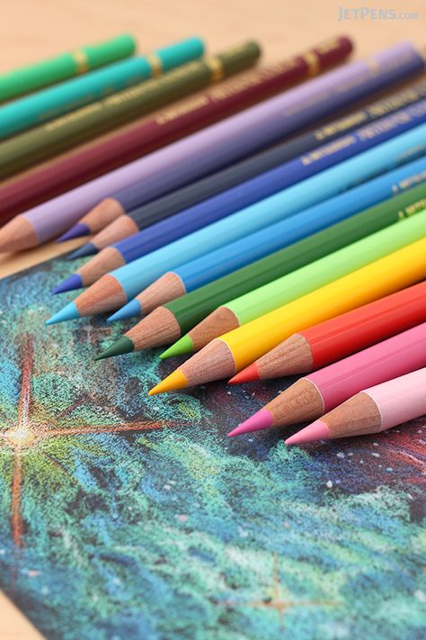 In addition to being blendable and fully erasable, Uni Arterase Colored Pencils are also opaque on both light and dark papers. Color Pencils, Light And Dark, Colored Pencils, Vivid Colors, Pencil, Color, Coloured Pencils