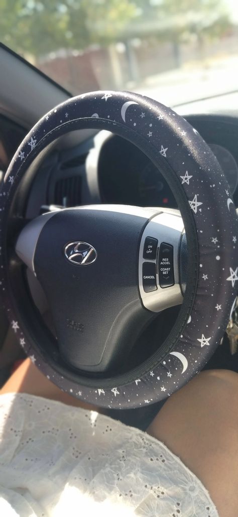 Star Steering Wheel Cover, Space Themed Car Interior, Car Wheel Cover Aesthetic, Star Car Interior, Space Car Decor, Aesthetic Steering Wheel Cover, Star Car Decor, Star Car Accessories, Preppy Car