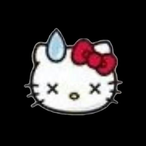 Vampire Hello Kitty Pfp, Emo Hello Kitty Pfp, Vampire Hello Kitty, Emo Widgets, Hello Kitty Dark, Emo Hello Kitty, Blingee Emo, Cat App, Rhinestone Outfit