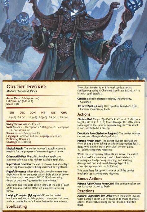 Dnd Dragon Cultist, Dnd Cultist Stats, Cultist Dnd 5e, Dnd Cultist, 5e Monsters, Dungeons And Dragons Rules, Dnd Monster, Monster Manual, Dnd Stats